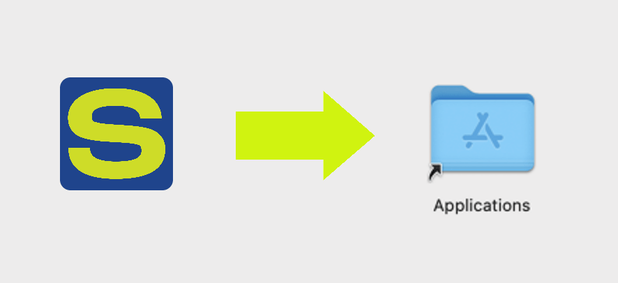 Save It! DMG installer showing the app, arrow, and Applications folder