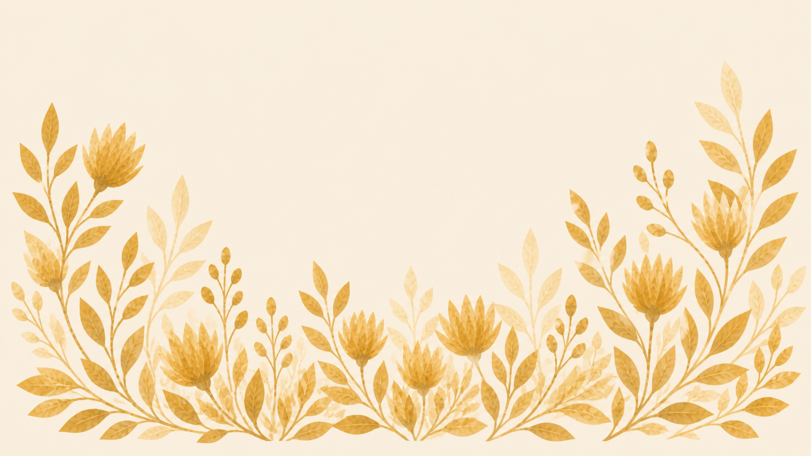 Transparent yellow botanical bottom flourish variation 1.