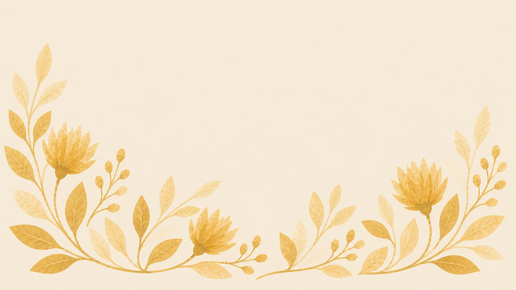 Transparent yellow botanical bottom flourish variation 2.