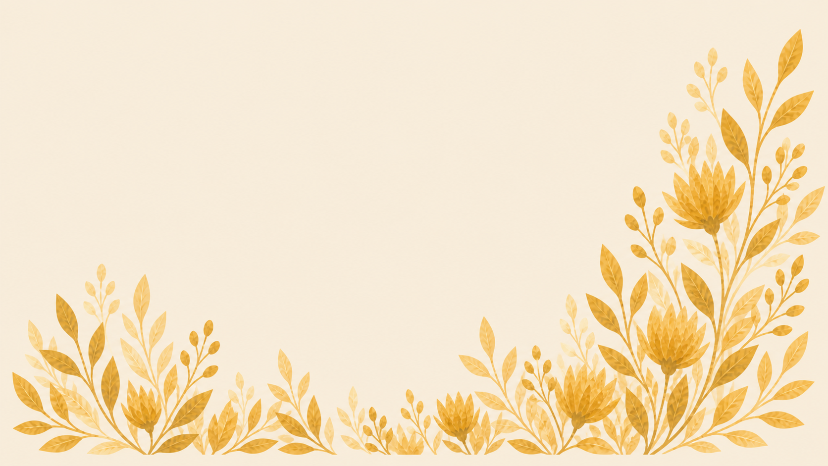 Transparent yellow botanical bottom flourish variation 4.