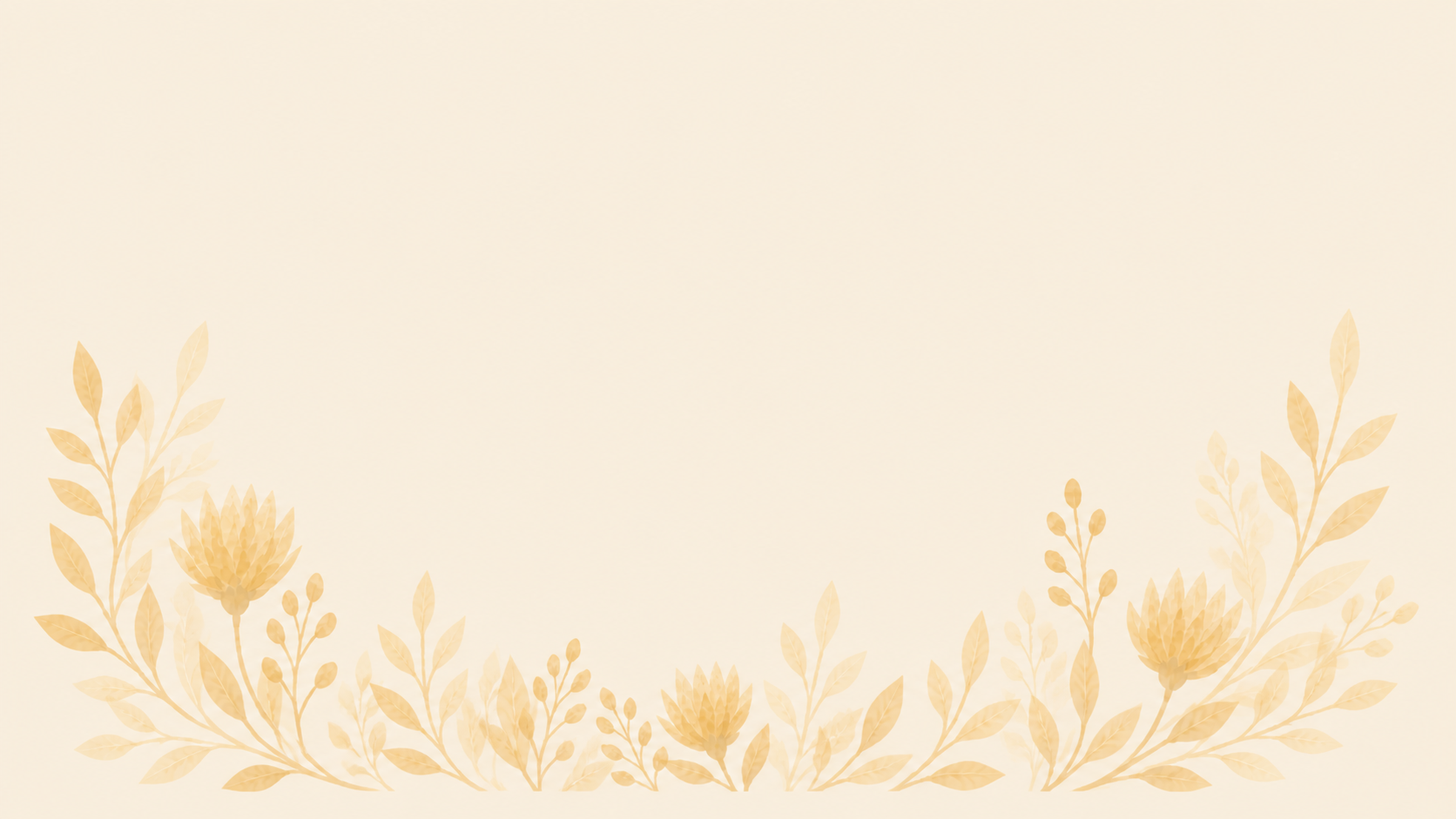 Transparent yellow botanical bottom flourish variation 5.